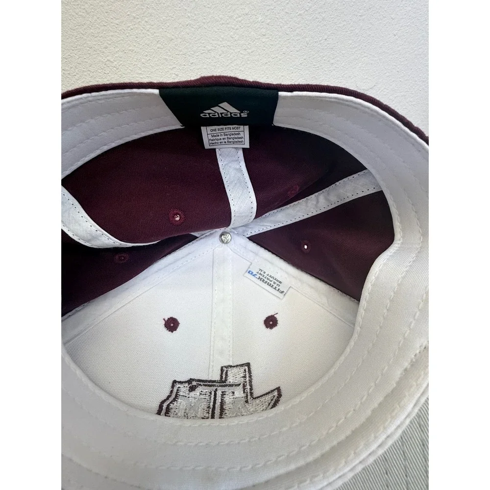 Adidas Texas A&M Aggies Youth Hat Maroon White Stretch Fit Cap FitMax70 OSFM